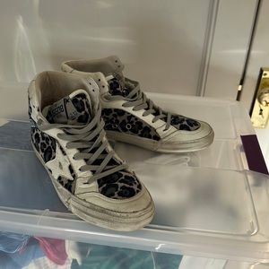 Leopard Print High Top Sneakers